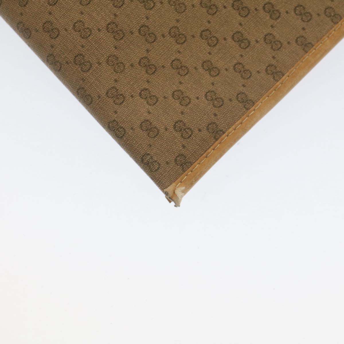 GUCCI Micro GG Canvas Business Bag PVC Leather Beige bs7876