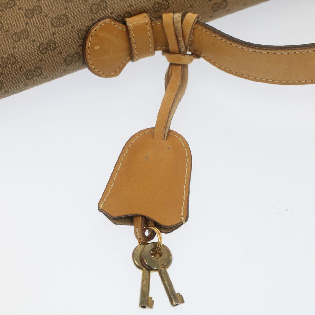 GUCCI Micro GG Canvas Business Bag PVC Leather Beige bs7876