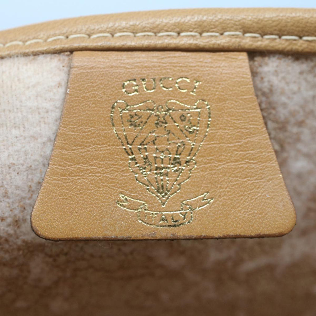 GUCCI Micro GG Canvas Business Bag PVC Leather Beige bs7876