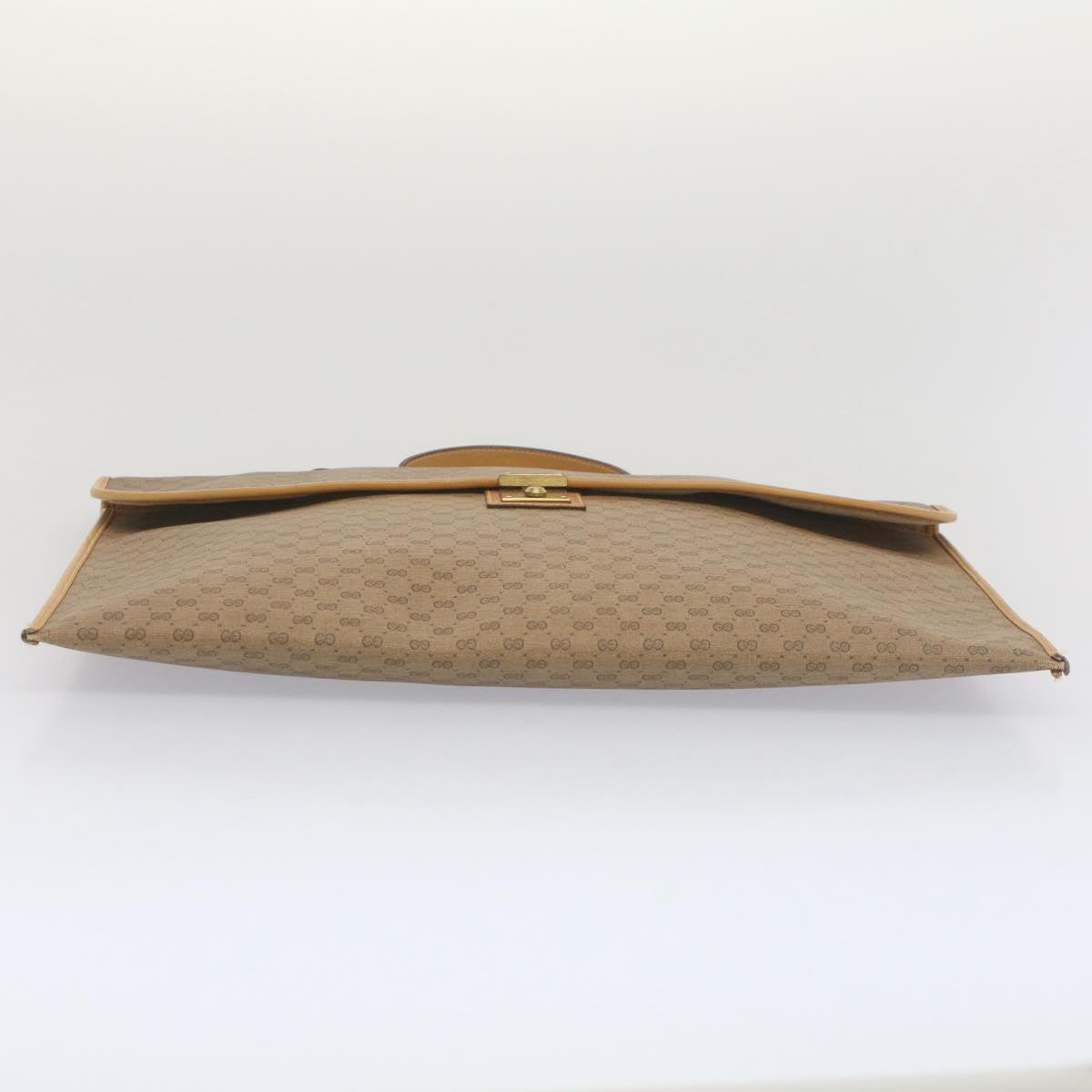 GUCCI Micro GG Canvas Business Bag PVC Leather Beige bs7876
