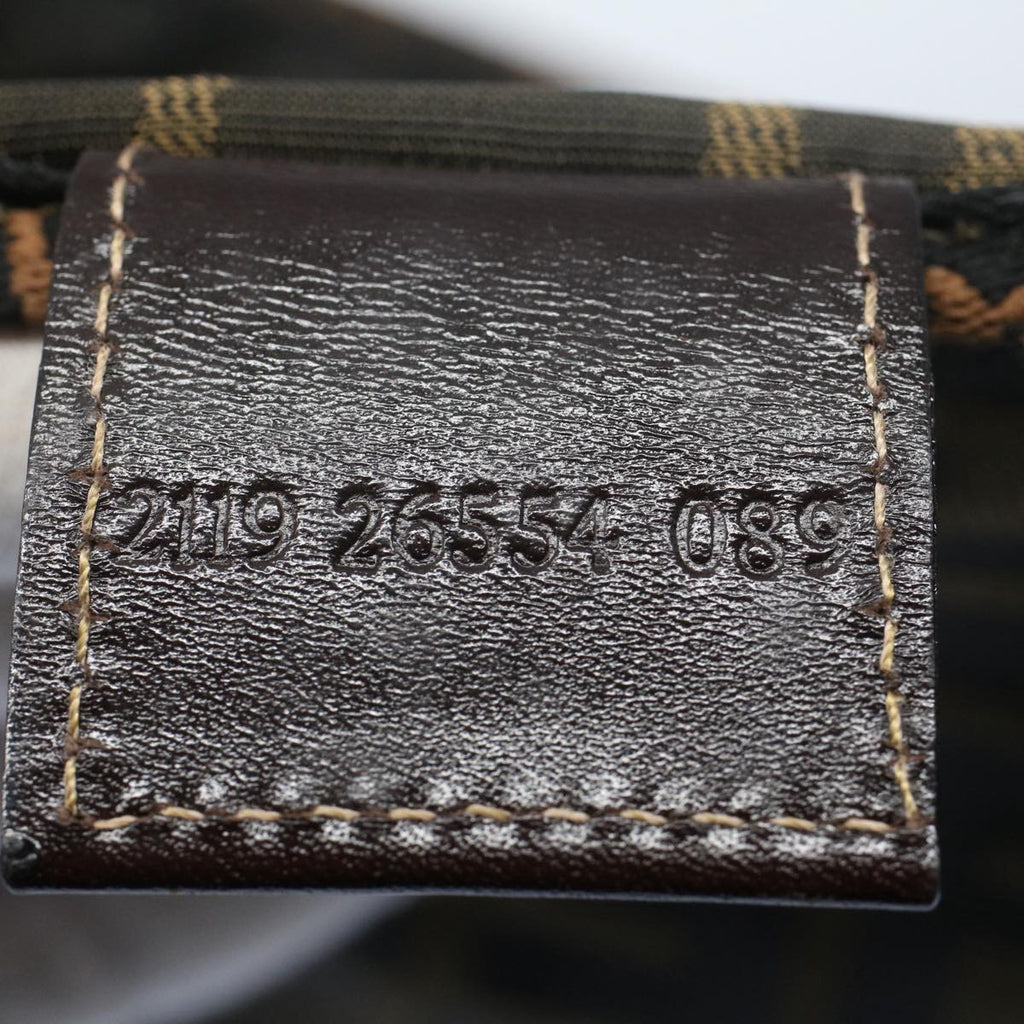 FENDI Zucca Canvas Vanity Cosmetic Pouch Black Brown bs7906