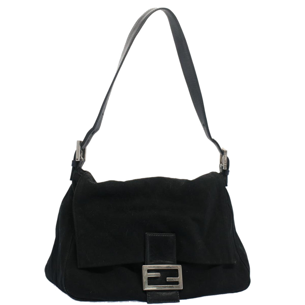 FENDI Mamma Baguette Shoulder Bag Nylon Black 2355 26325 009 bs7910