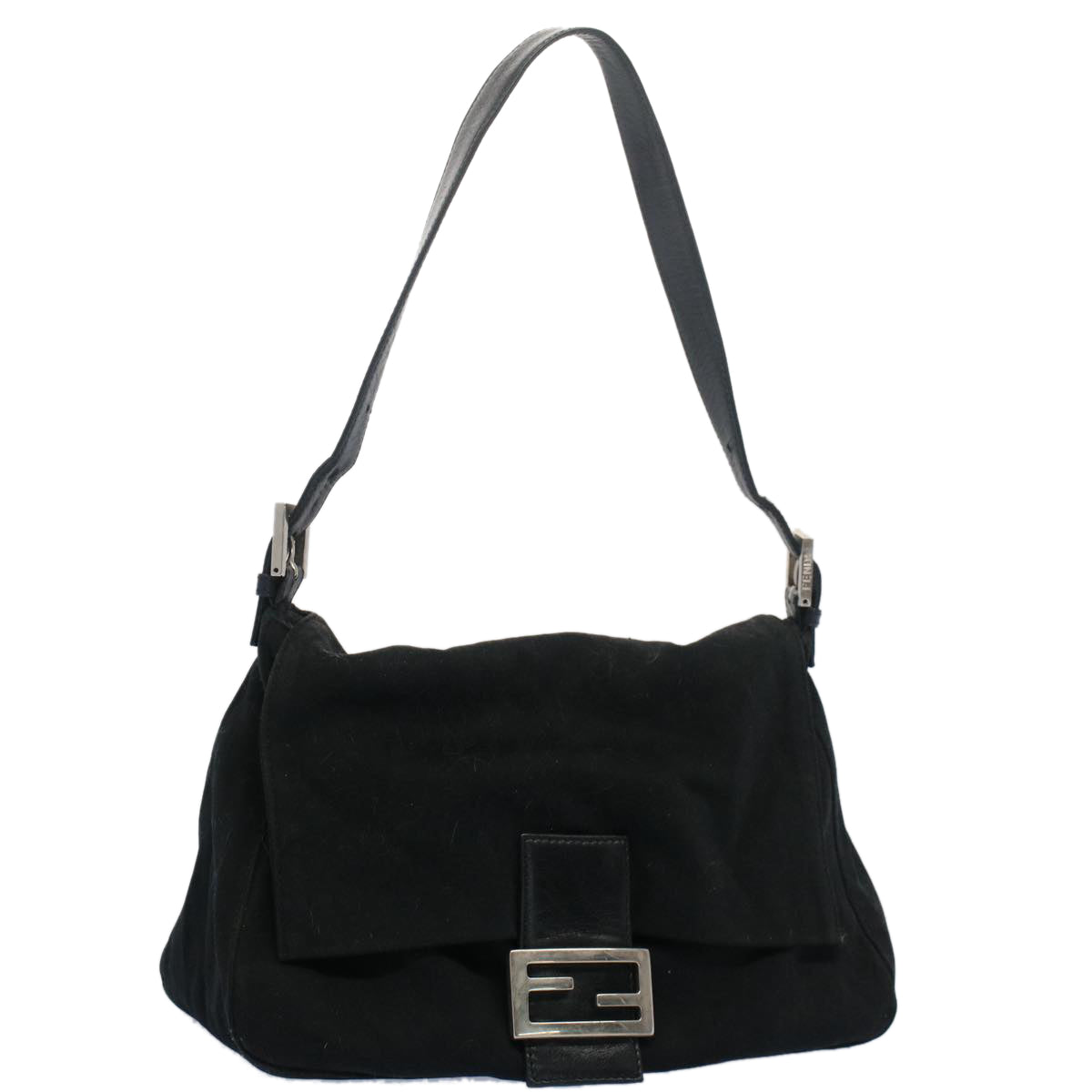 FENDI Mamma Baguette Shoulder Bag Nylon Black 2355 26325 009 bs7910