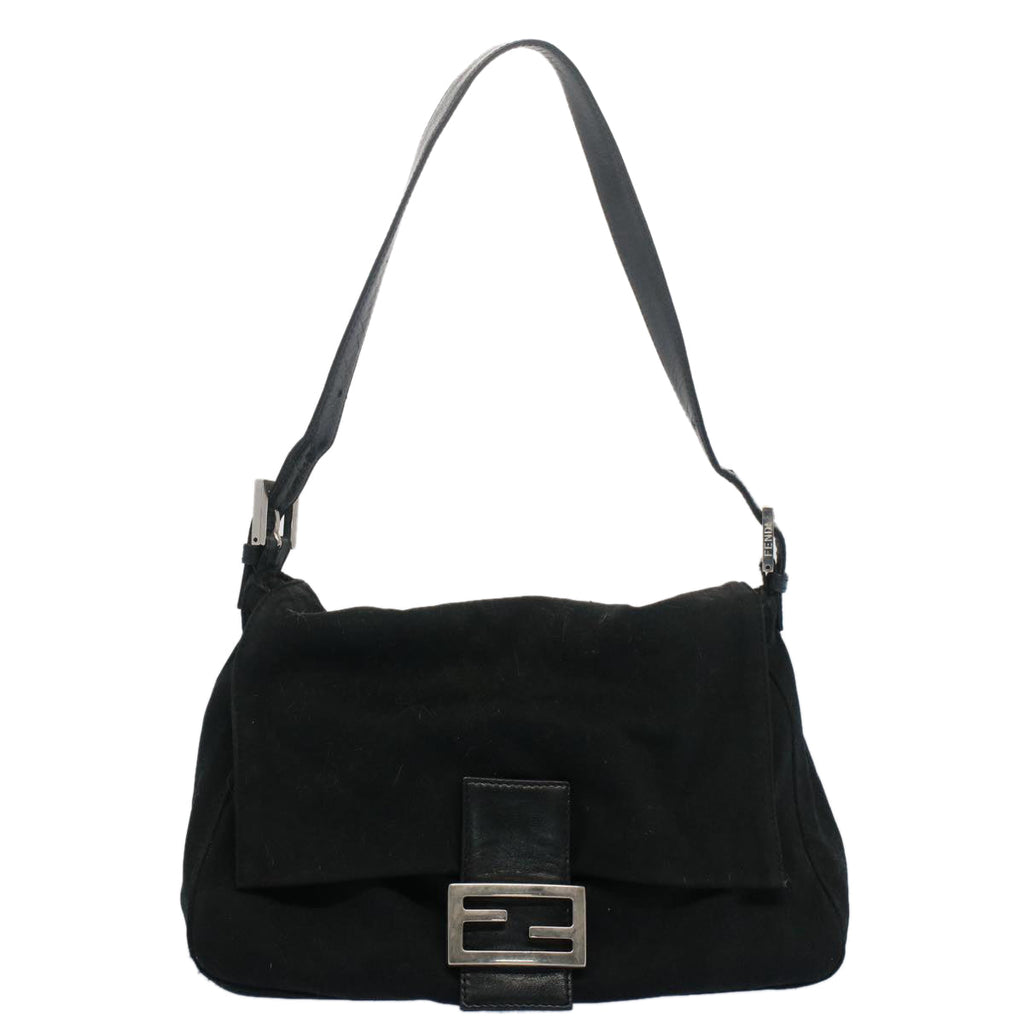 FENDI Mamma Baguette Shoulder Bag Nylon Black 2355 26325 009 bs7910