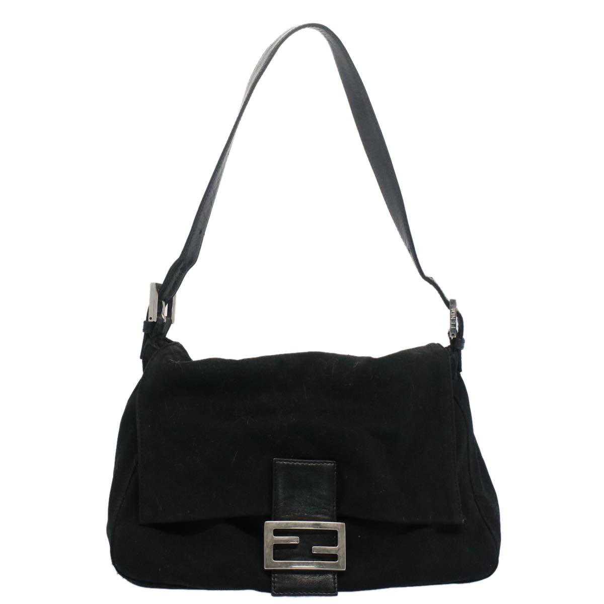 FENDI Mamma Baguette Shoulder Bag Nylon Black 2355 26325 009 bs7910