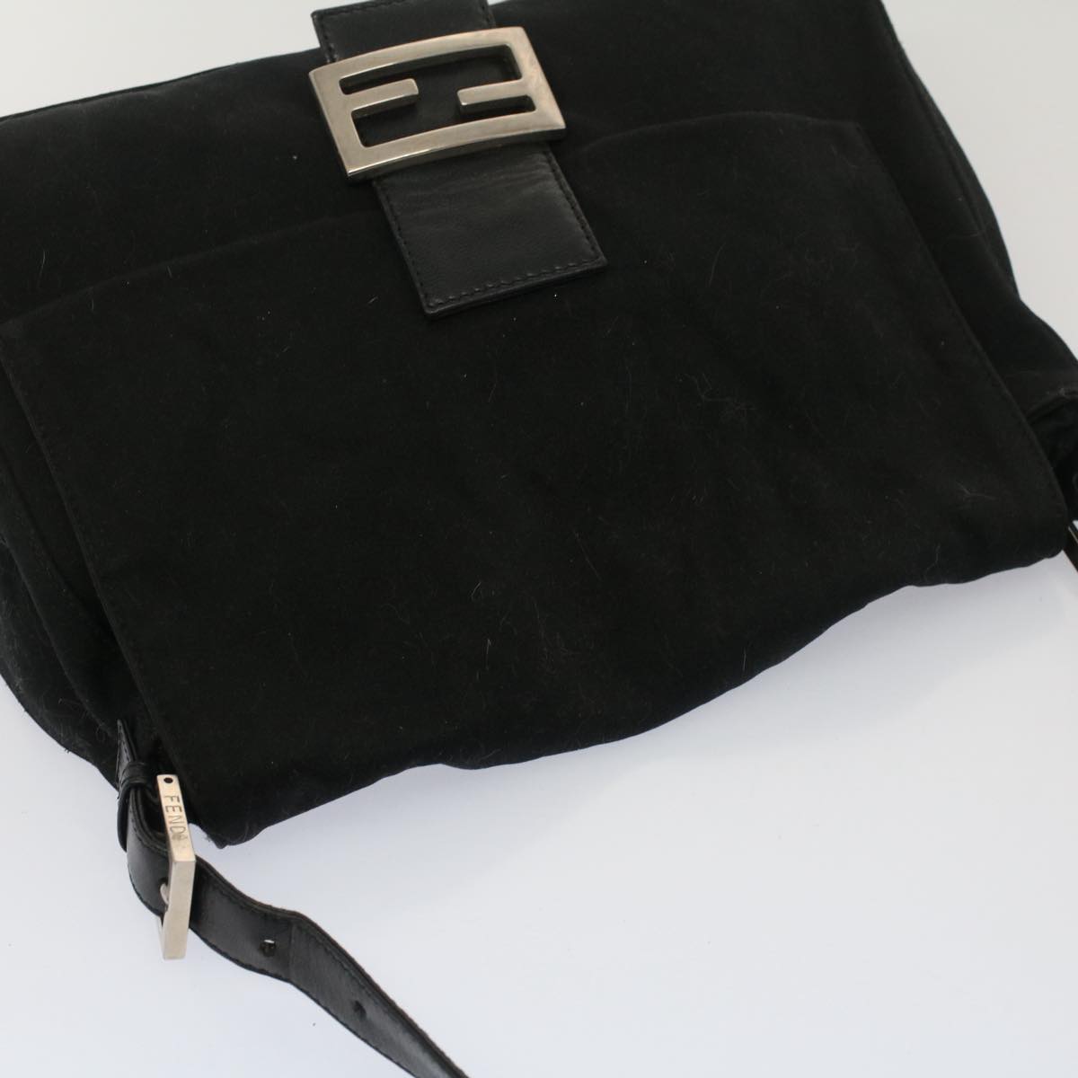 FENDI Mamma Baguette Shoulder Bag Nylon Black 2355 26325 009 bs7910
