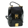 FENDI Backpack Leather Black bs7930
