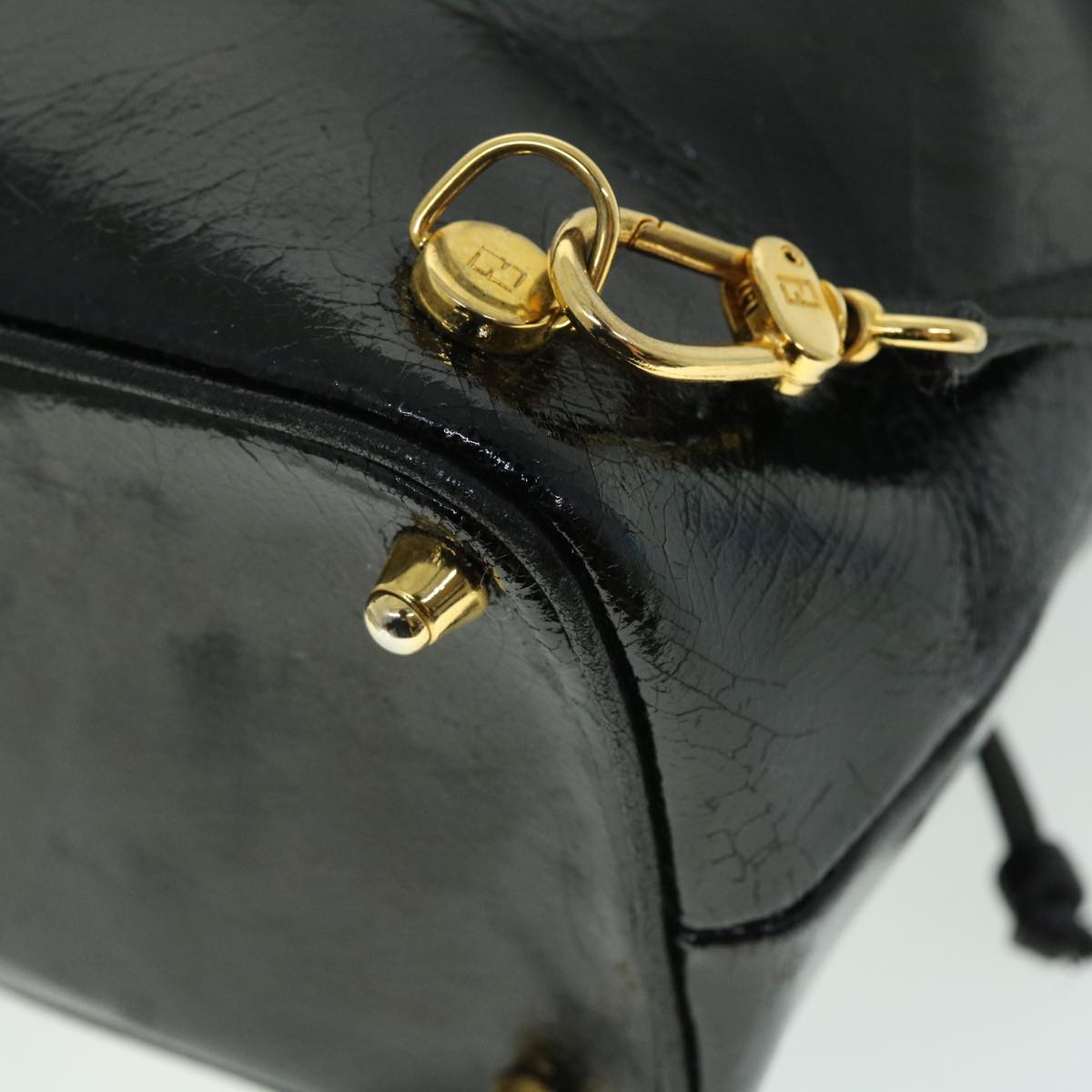 FENDI Backpack Leather Black bs7930