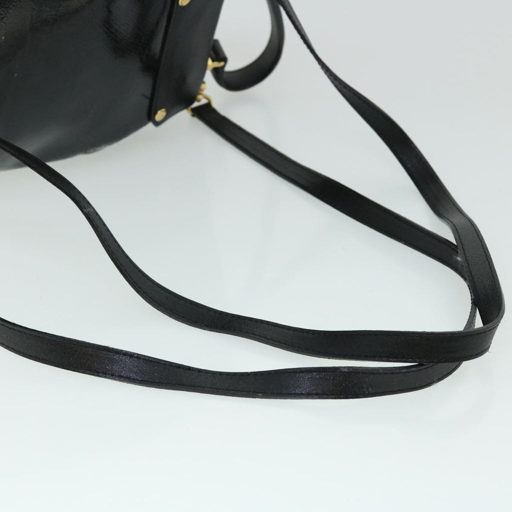FENDI Backpack Leather Black bs7930