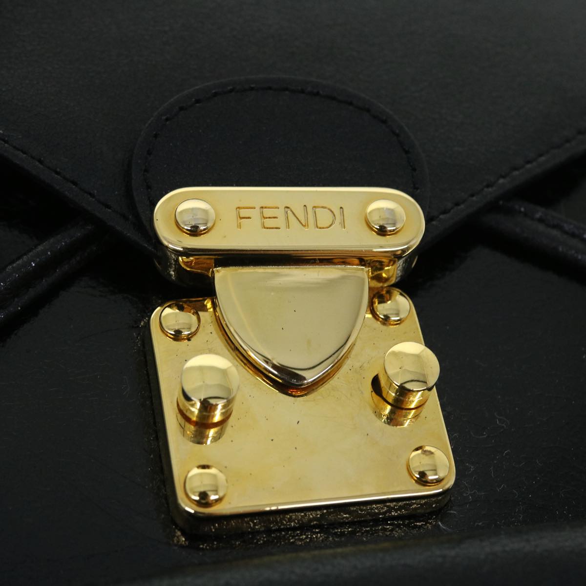 FENDI Backpack Leather Black bs7930