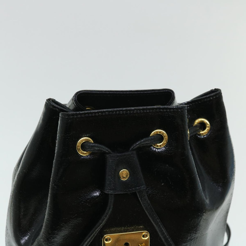 FENDI Backpack Leather Black bs7930