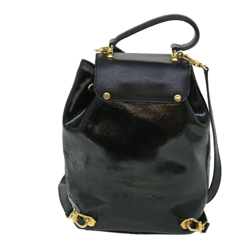 FENDI Backpack Leather Black bs7930