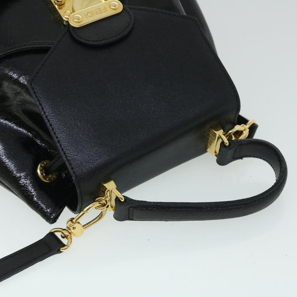 FENDI Backpack Leather Black bs7930