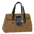 FENDI Mamma Baguette Shoulder Bag Canvas Brown bs8010