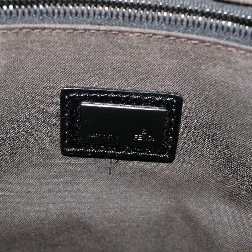 FENDI Mamma Baguette Shoulder Bag Canvas Brown bs8010