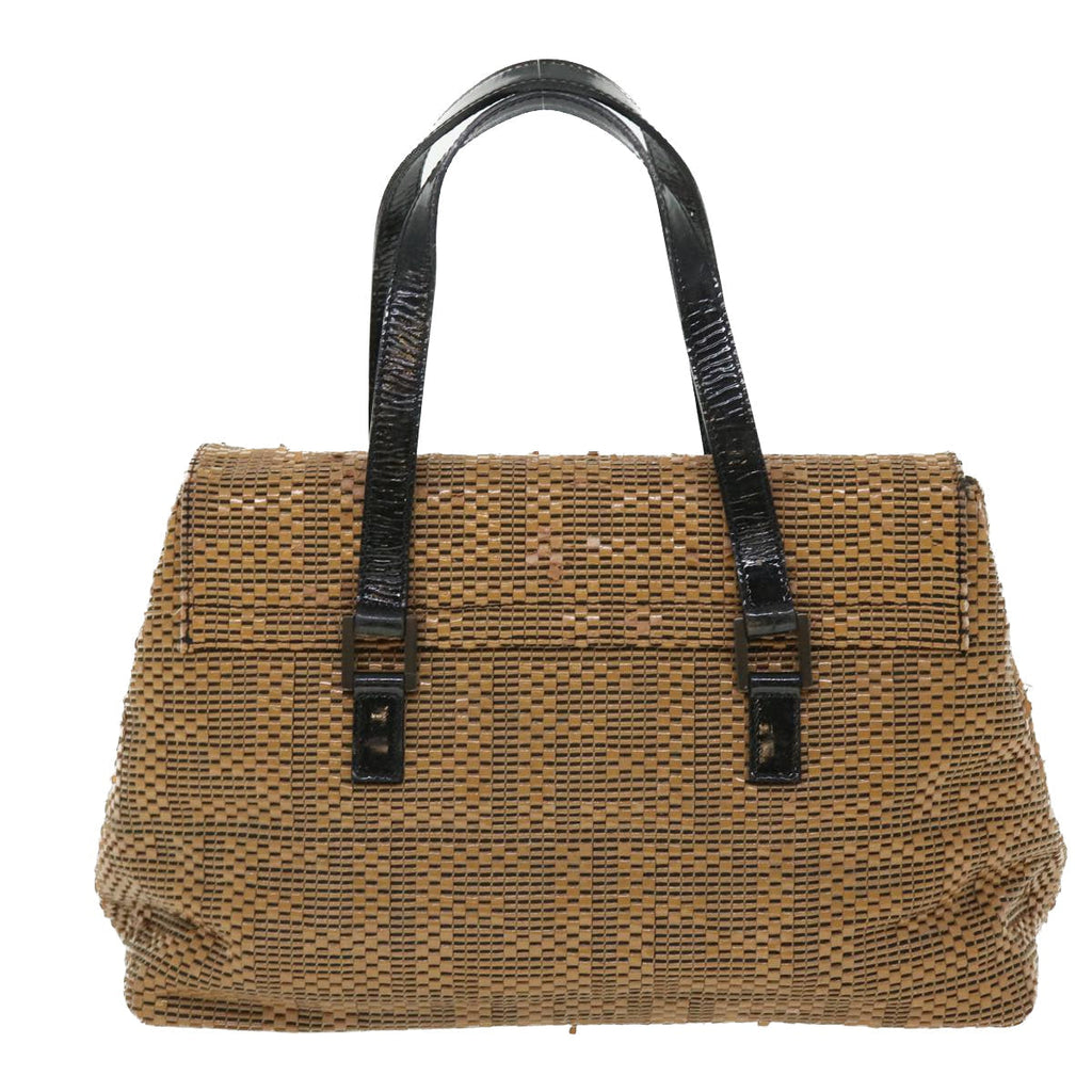 FENDI Mamma Baguette Shoulder Bag Canvas Brown bs8010