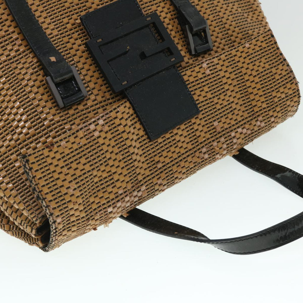 FENDI Mamma Baguette Shoulder Bag Canvas Brown bs8010