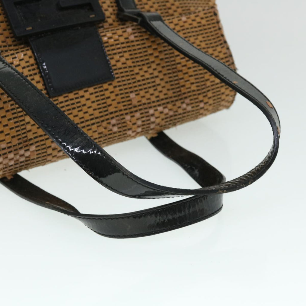 FENDI Mamma Baguette Shoulder Bag Canvas Brown bs8010