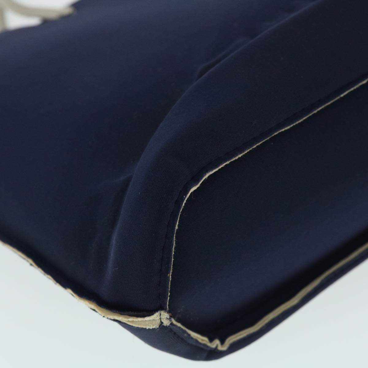 CHANEL Hand Bag Canvas Navy CC bs8016