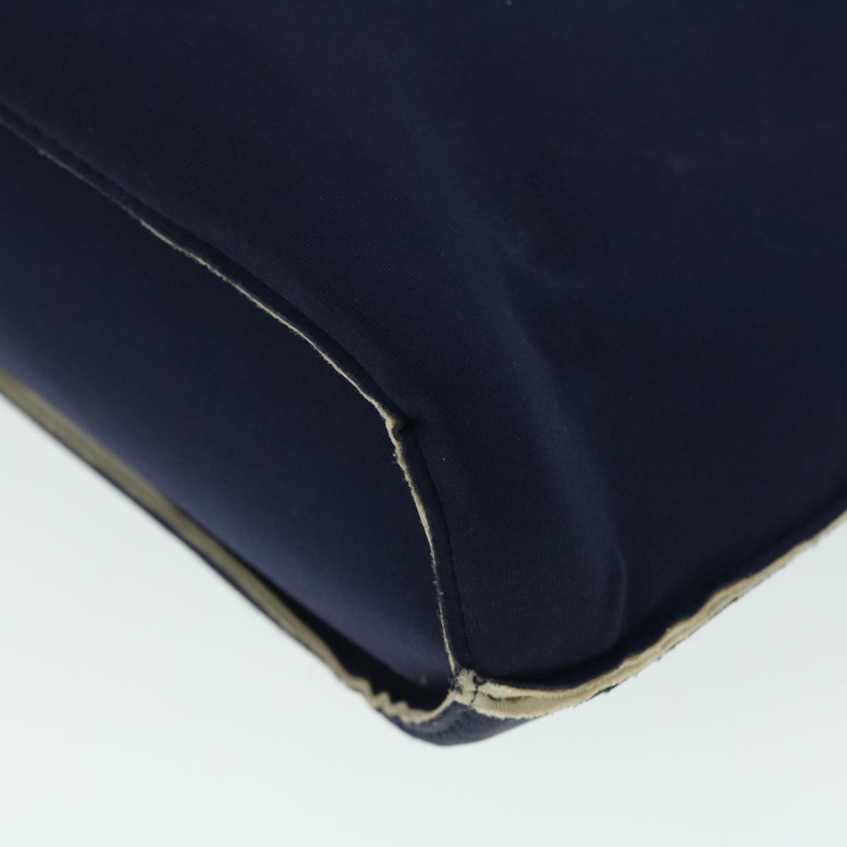 CHANEL Hand Bag Canvas Navy CC bs8016