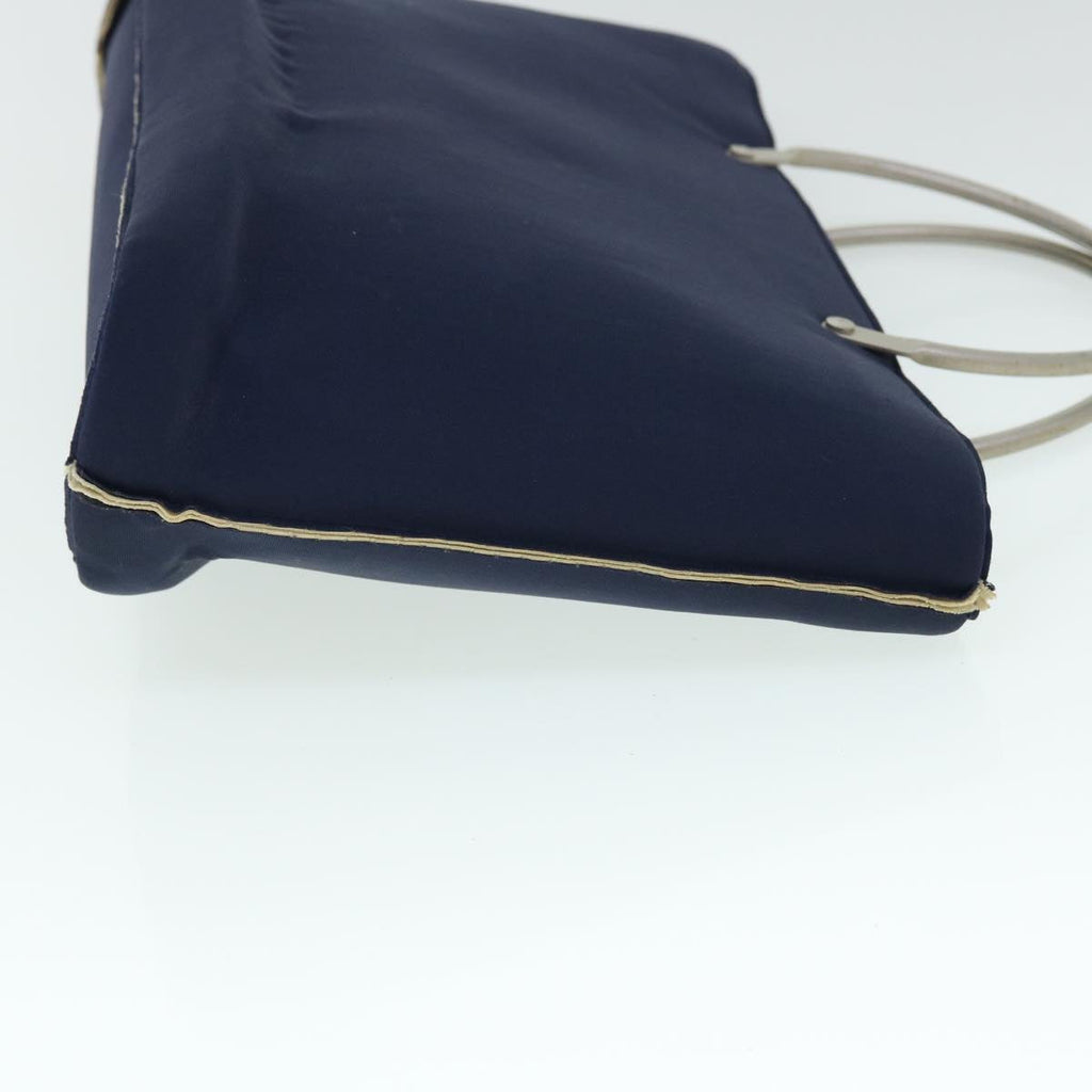 CHANEL Hand Bag Canvas Navy CC bs8016