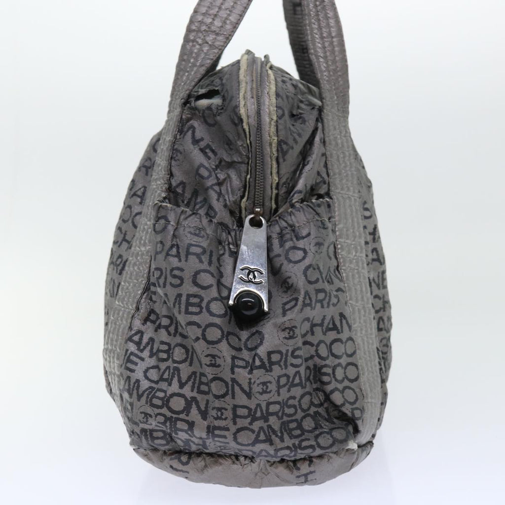 CHANEL Unlimited Shoulder Bag Nylon Silver CC bs8018