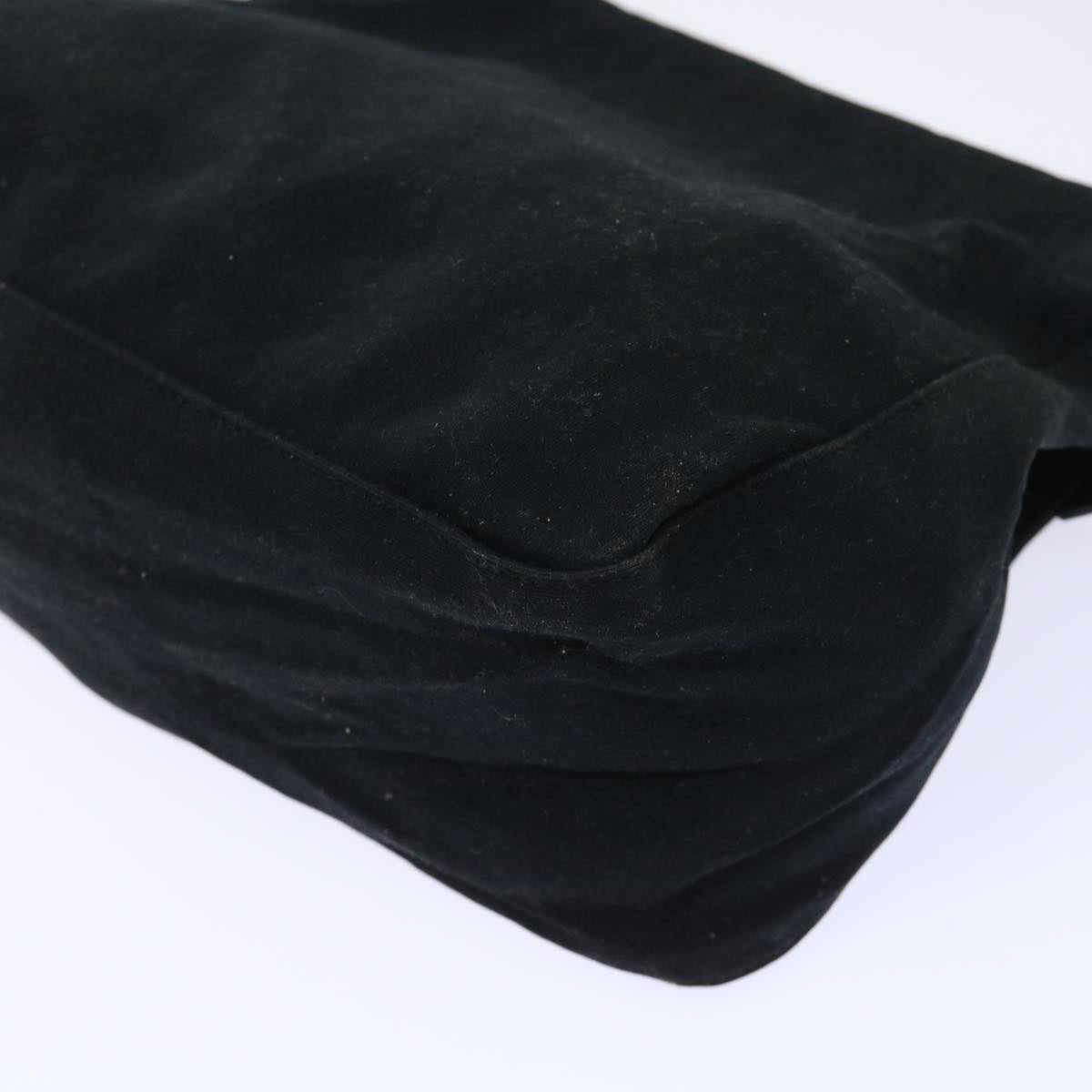 FENDI Mamma Baguette Shoulder Bag Nylon Leather Black bs8028