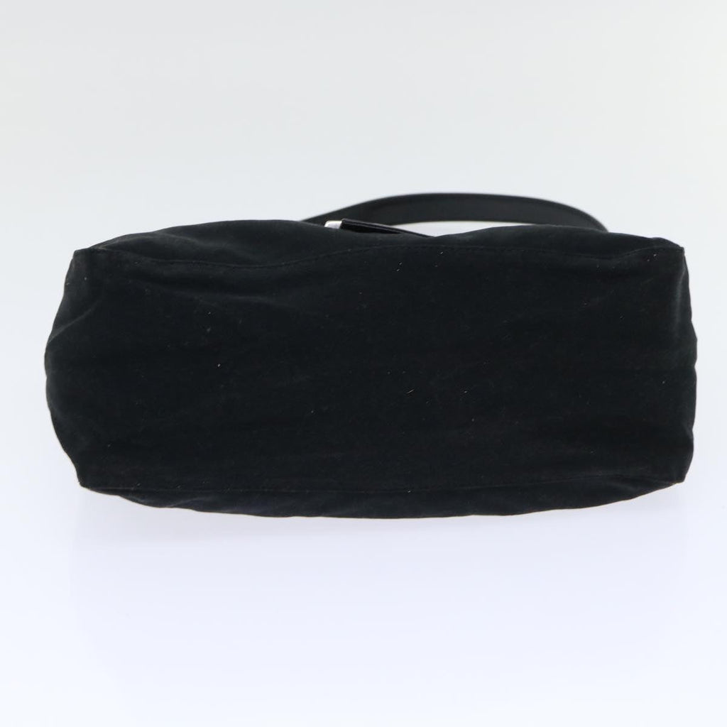 FENDI Mamma Baguette Shoulder Bag Nylon Leather Black bs8028