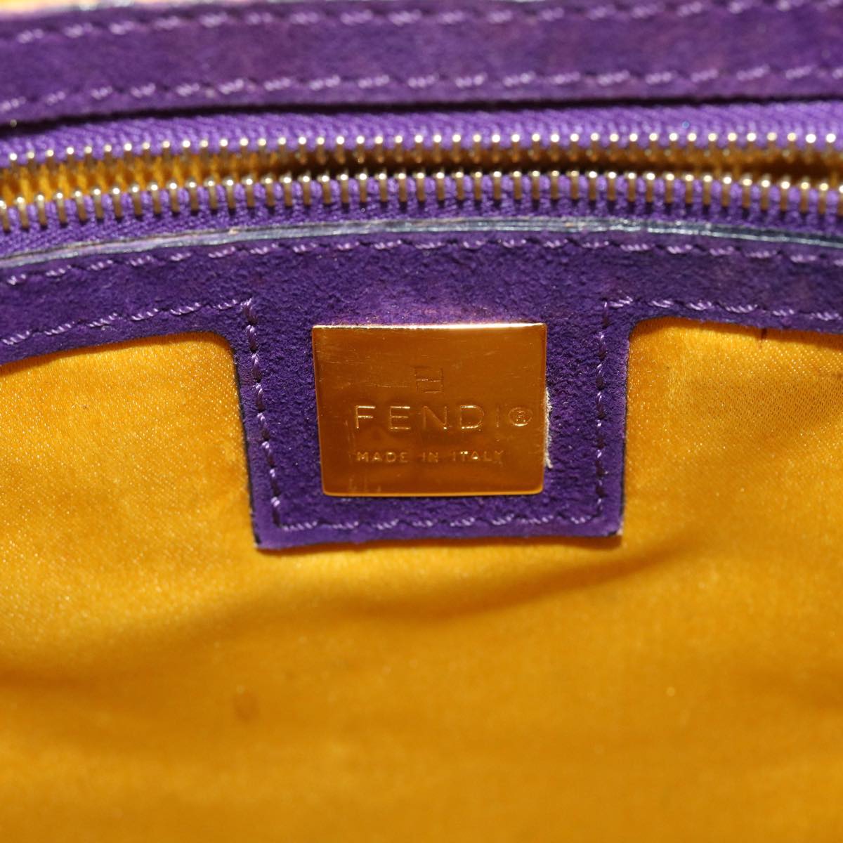 FENDI Shoulder Bag Suede Purple bs8035