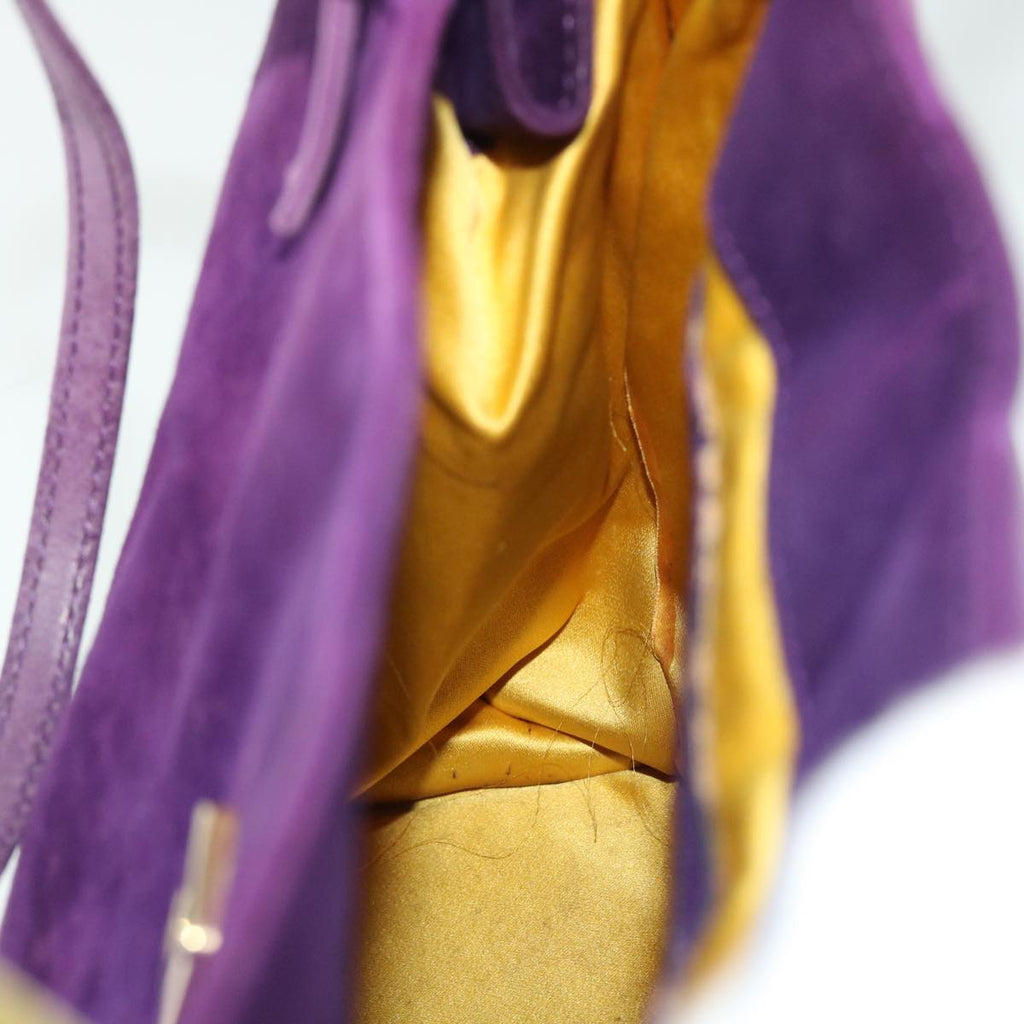 FENDI Shoulder Bag Suede Purple bs8035