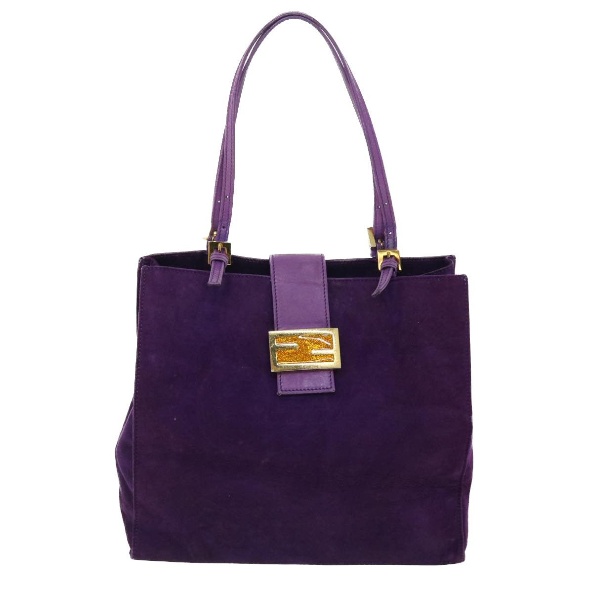 FENDI Shoulder Bag Suede Purple bs8035