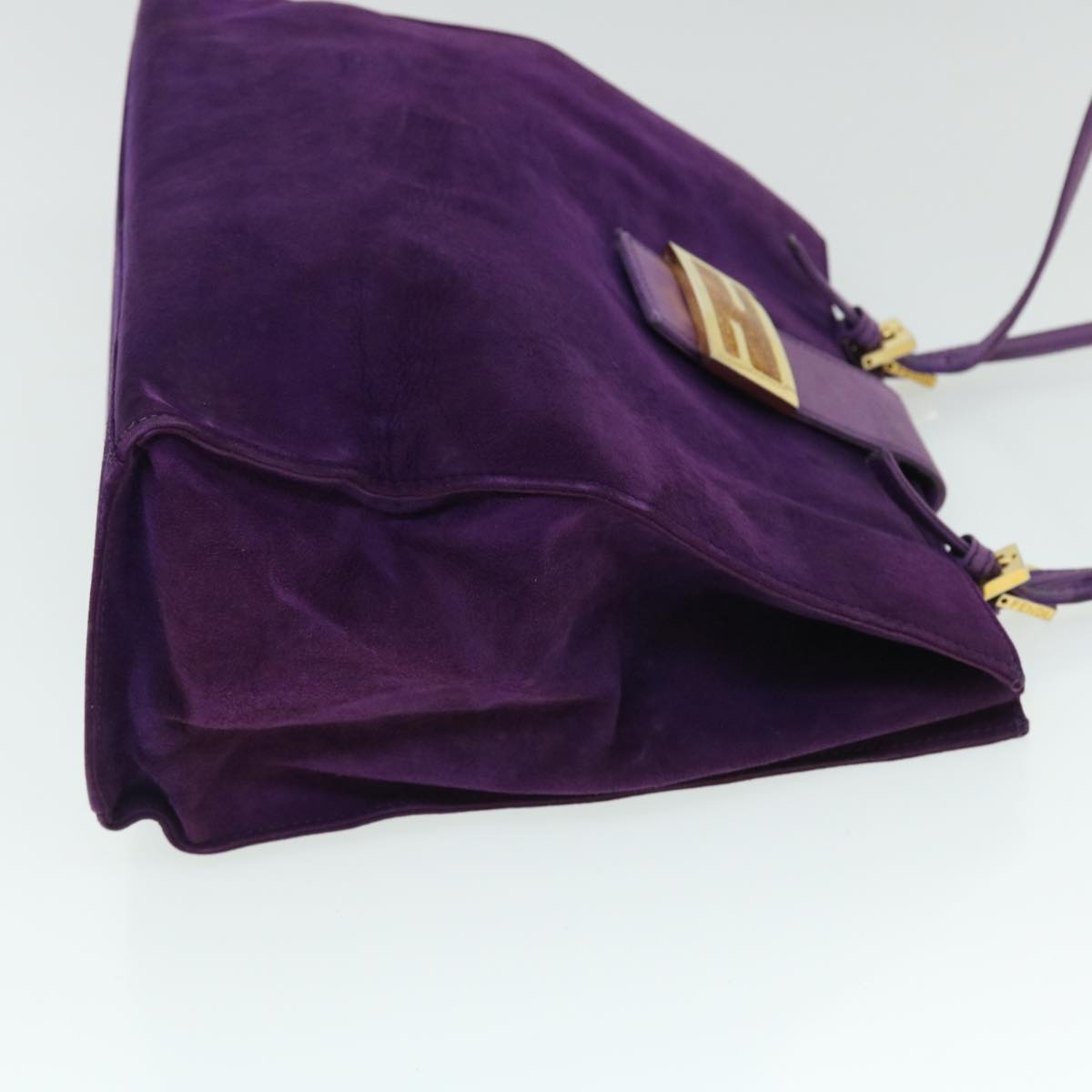 FENDI Shoulder Bag Suede Purple bs8035