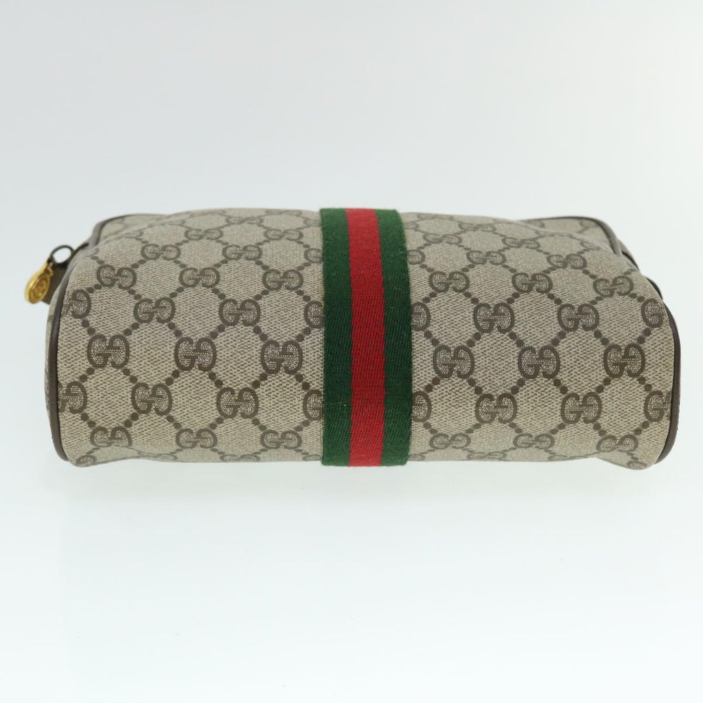 GUCCI GG Canvas Web Sherry Line Clutch Bag Beige Red Green 89 01 012 bs8038