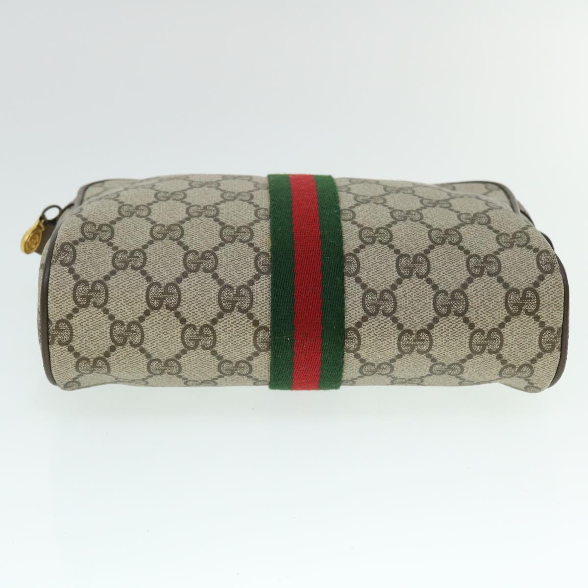GUCCI GG Canvas Web Sherry Line Clutch Bag Beige Red Green 89 01 012 bs8038