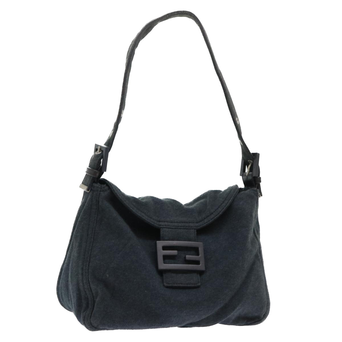 FENDI Mamma Baguette Shoulder Bag Cotton Gray 2305 26426 099 bs8040