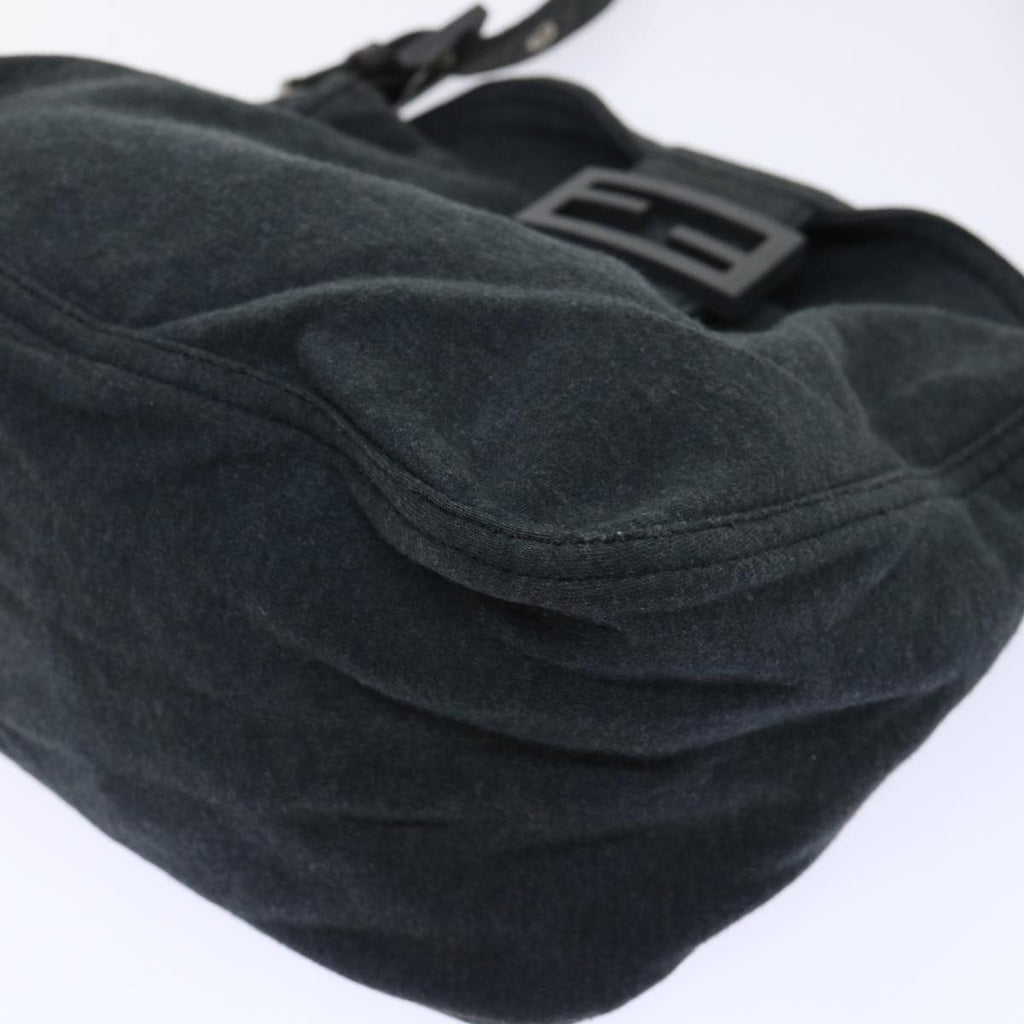 FENDI Mamma Baguette Shoulder Bag Cotton Gray 2305 26426 099 bs8040