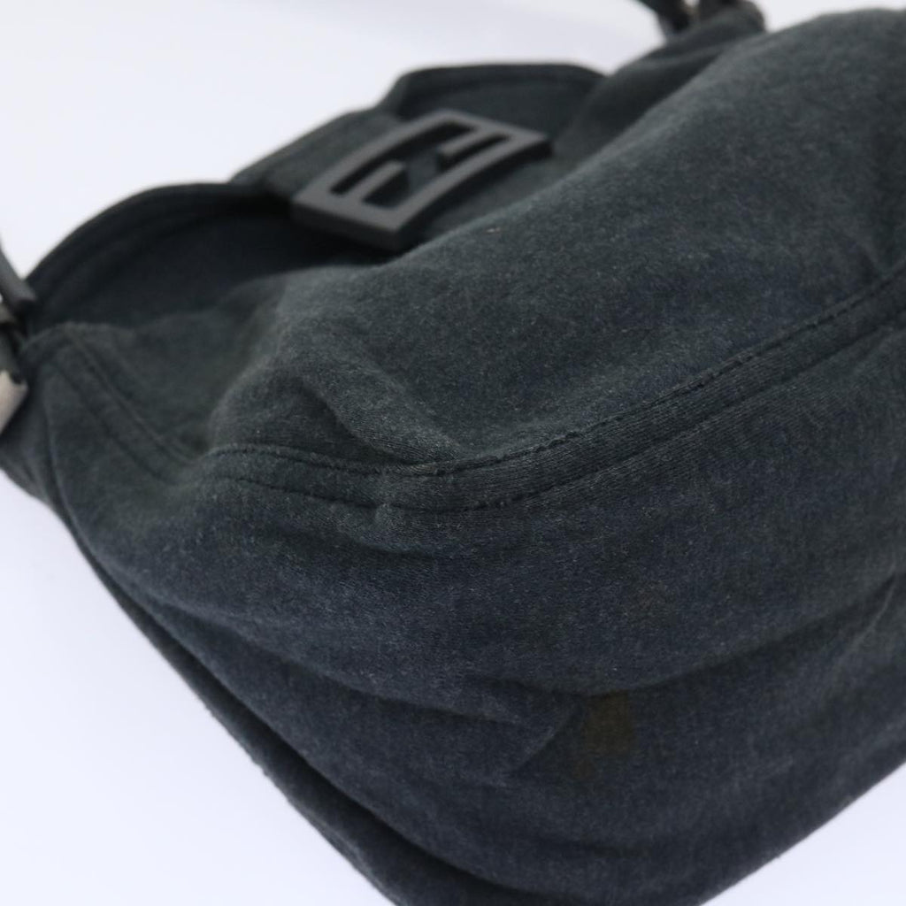 FENDI Mamma Baguette Shoulder Bag Cotton Gray 2305 26426 099 bs8040