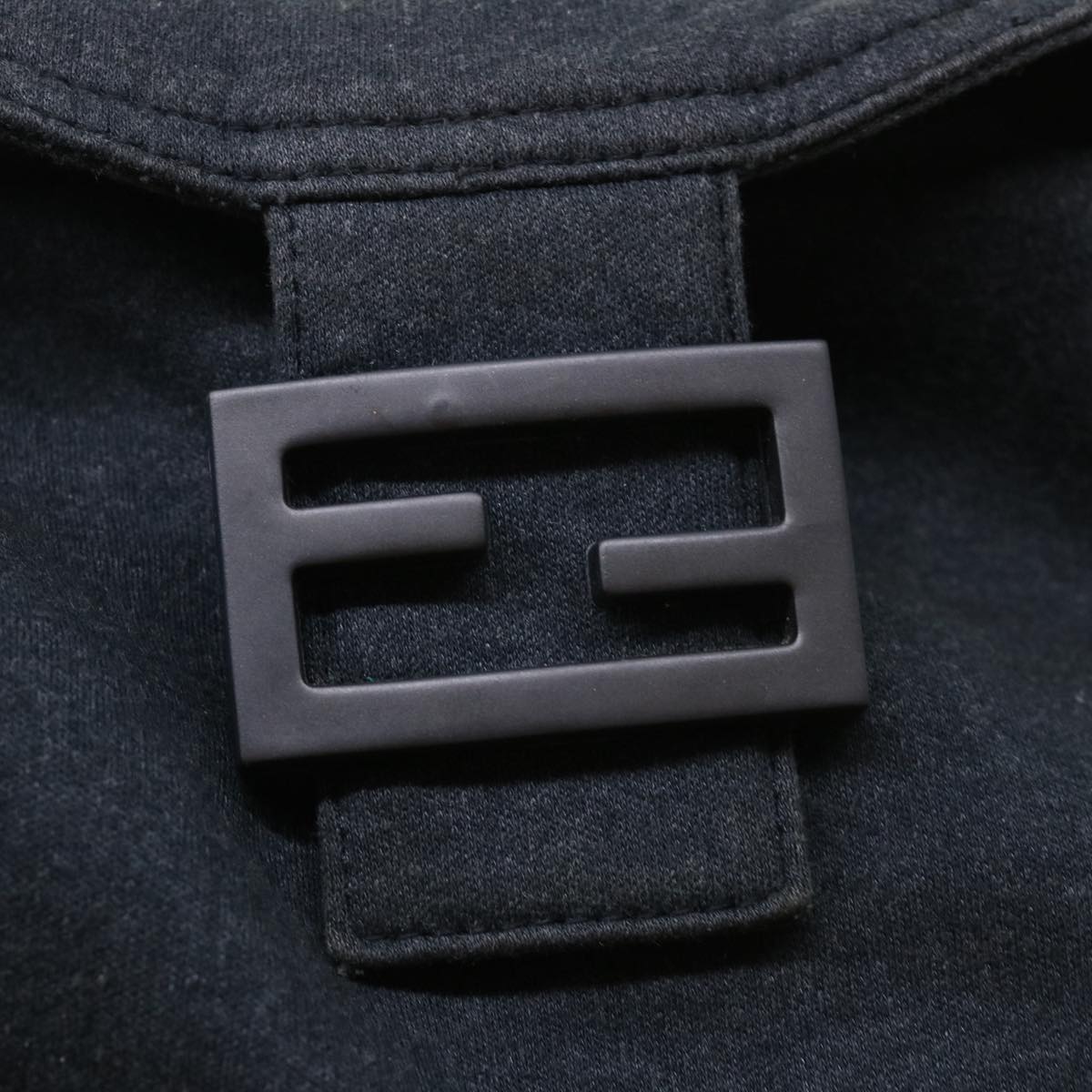 FENDI Mamma Baguette Shoulder Bag Cotton Gray 2305 26426 099 bs8040