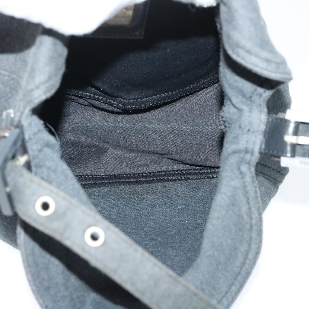FENDI Mamma Baguette Shoulder Bag Cotton Gray 2305 26426 099 bs8040
