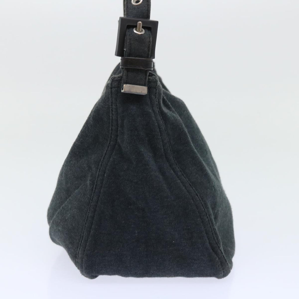 FENDI Mamma Baguette Shoulder Bag Cotton Gray 2305 26426 099 bs8040