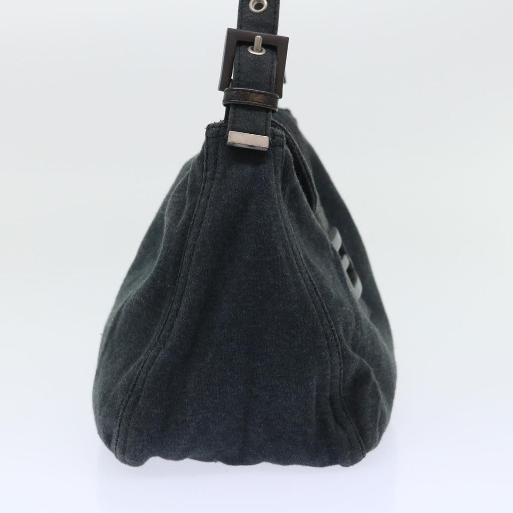 FENDI Mamma Baguette Shoulder Bag Cotton Gray 2305 26426 099 bs8040