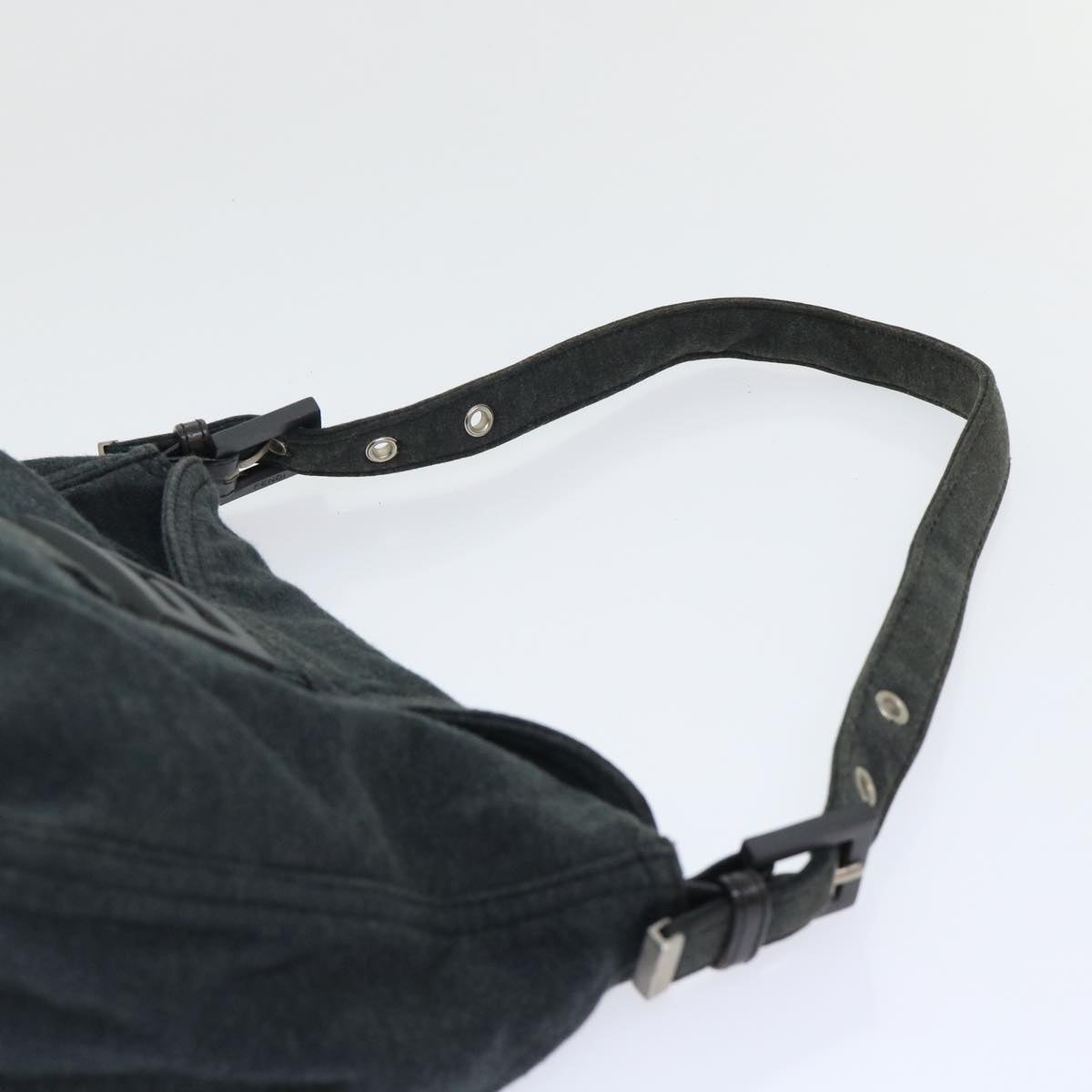 FENDI Mamma Baguette Shoulder Bag Cotton Gray 2305 26426 099 bs8040
