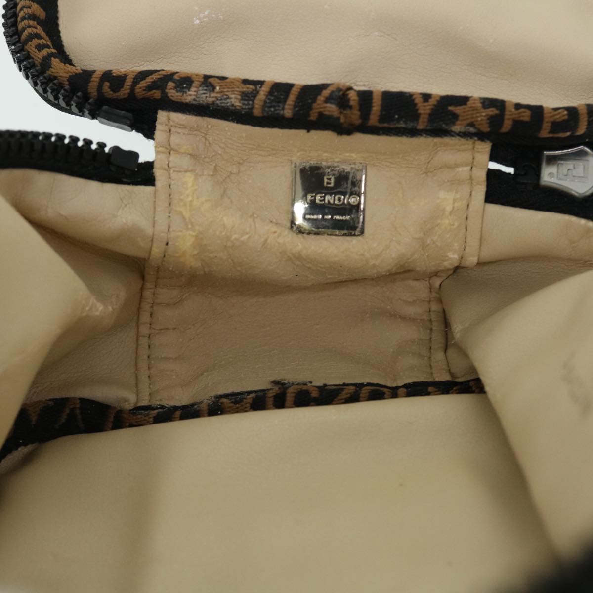 FENDI Pouch Canvas Black bs8044