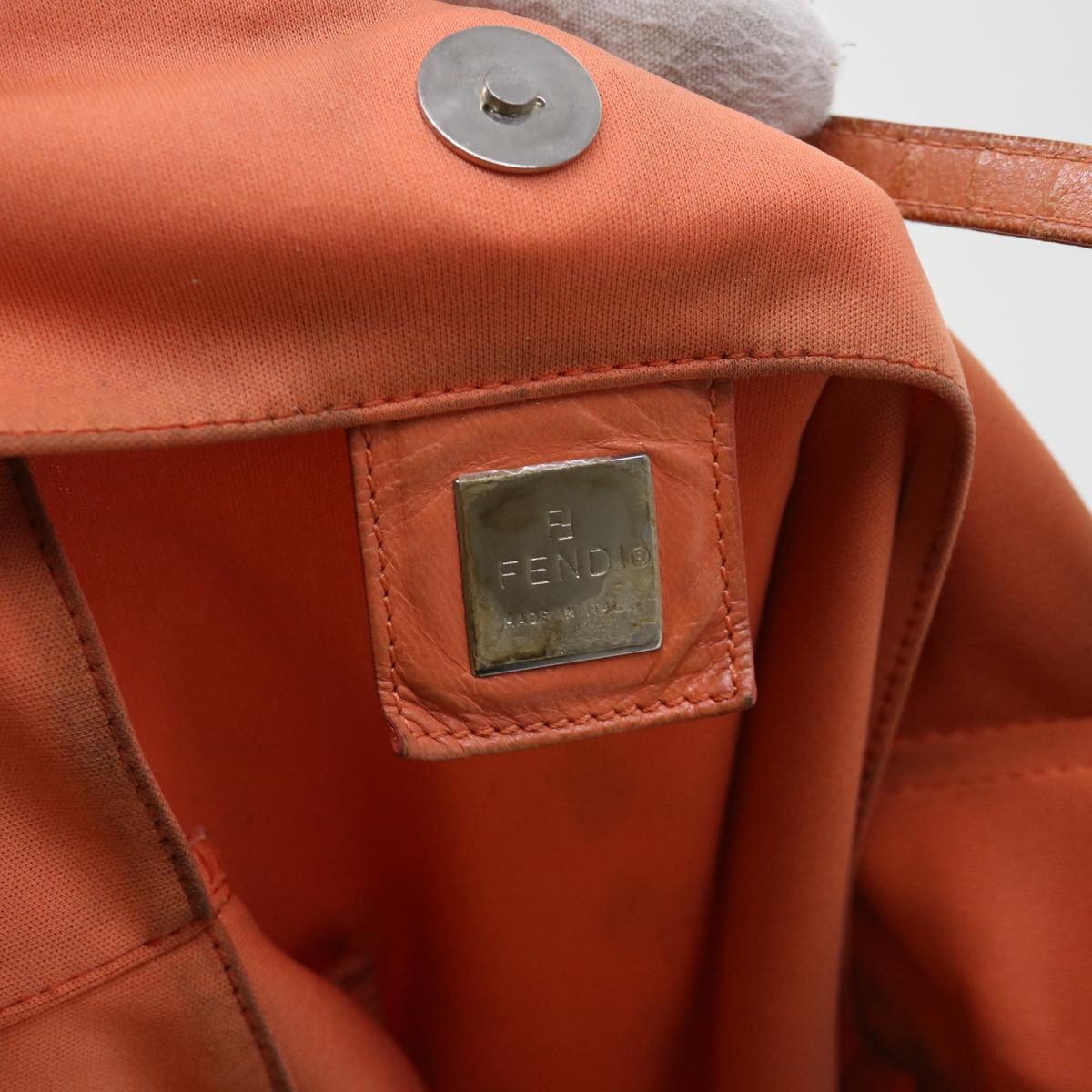 FENDI Shoulder Bag Nylon Orange bs8046