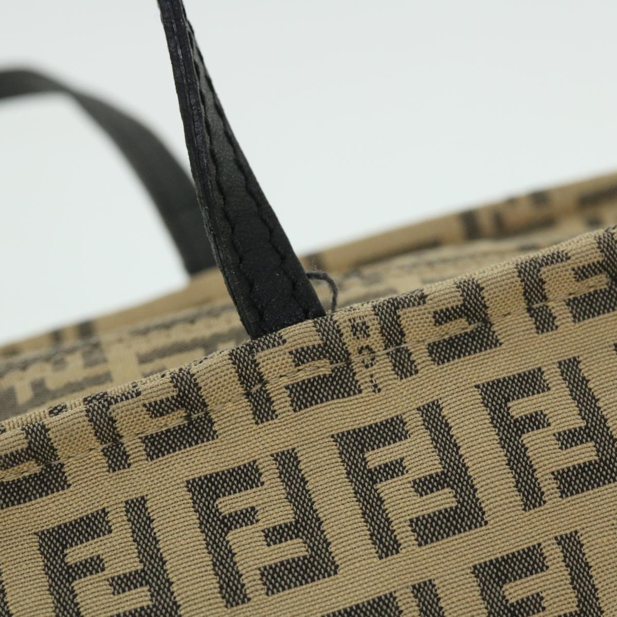 FENDI Zucchino Canvas Hand Bag Beige bs8088