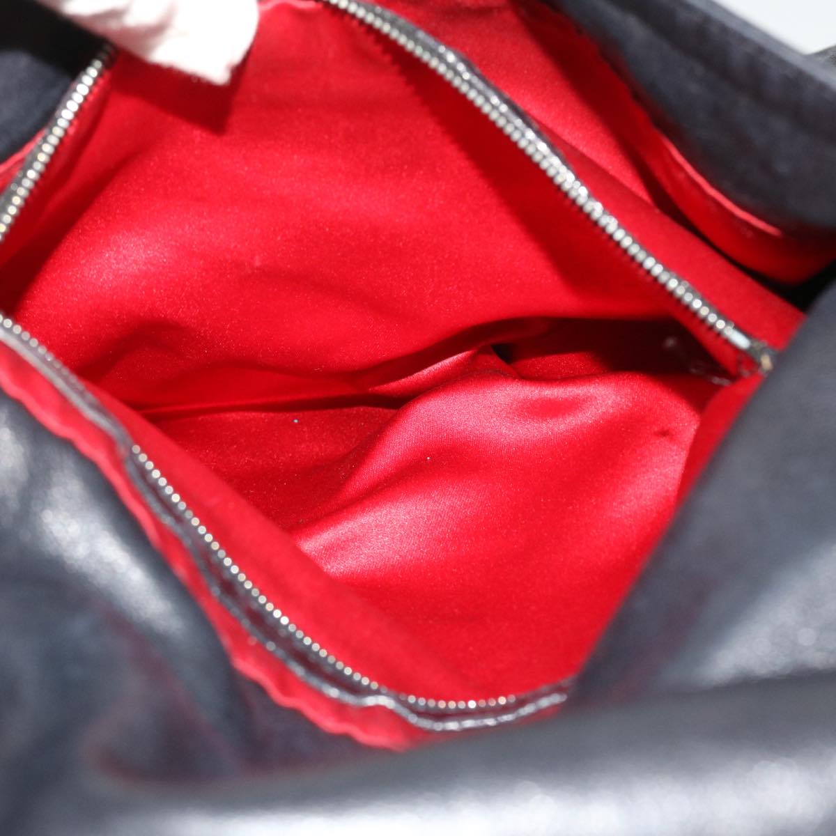 FENDI Mamma Baguette Shoulder Bag Leather Black bs8192