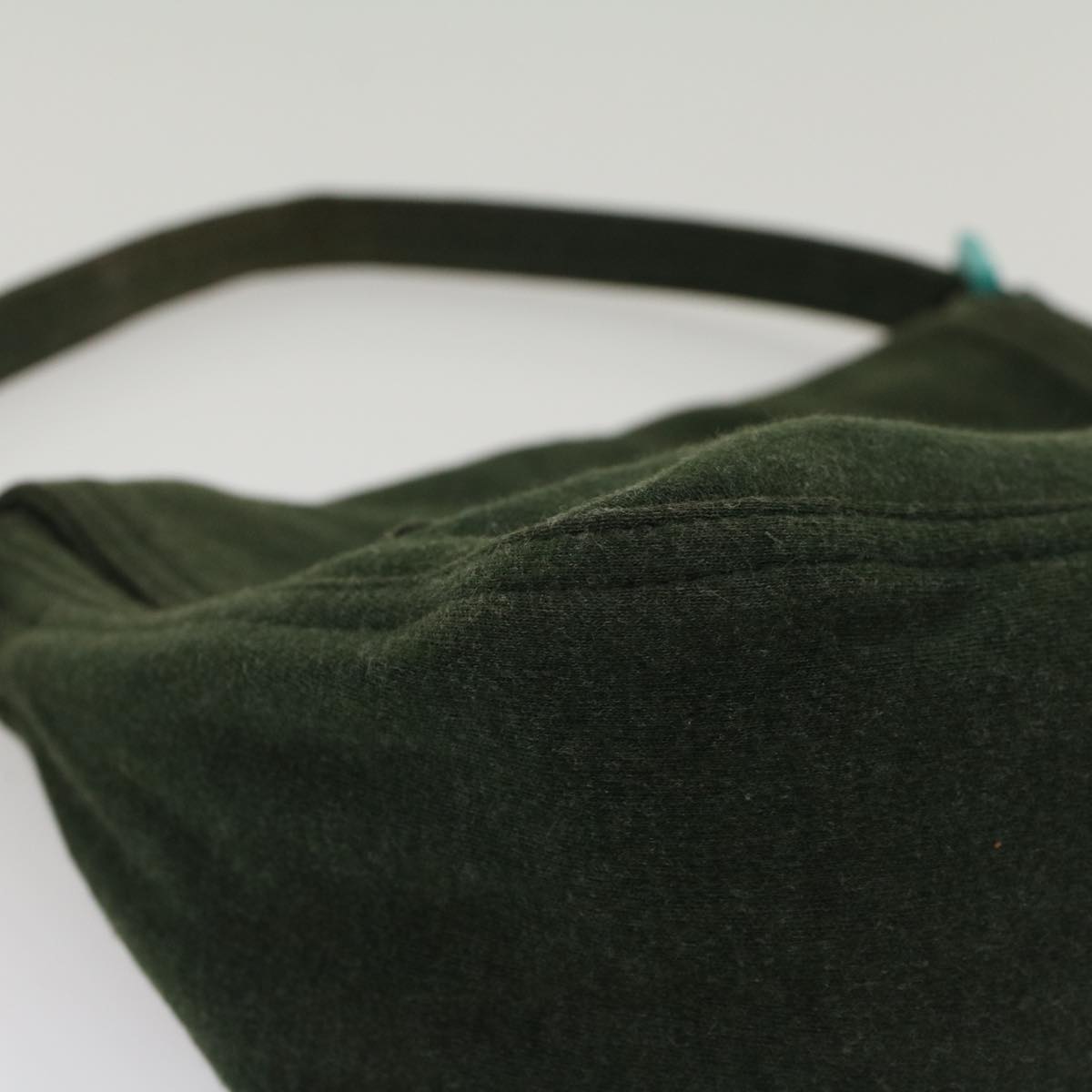 FENDI Mamma Baguette Shoulder Bag cotton Green Light Blue bs8194