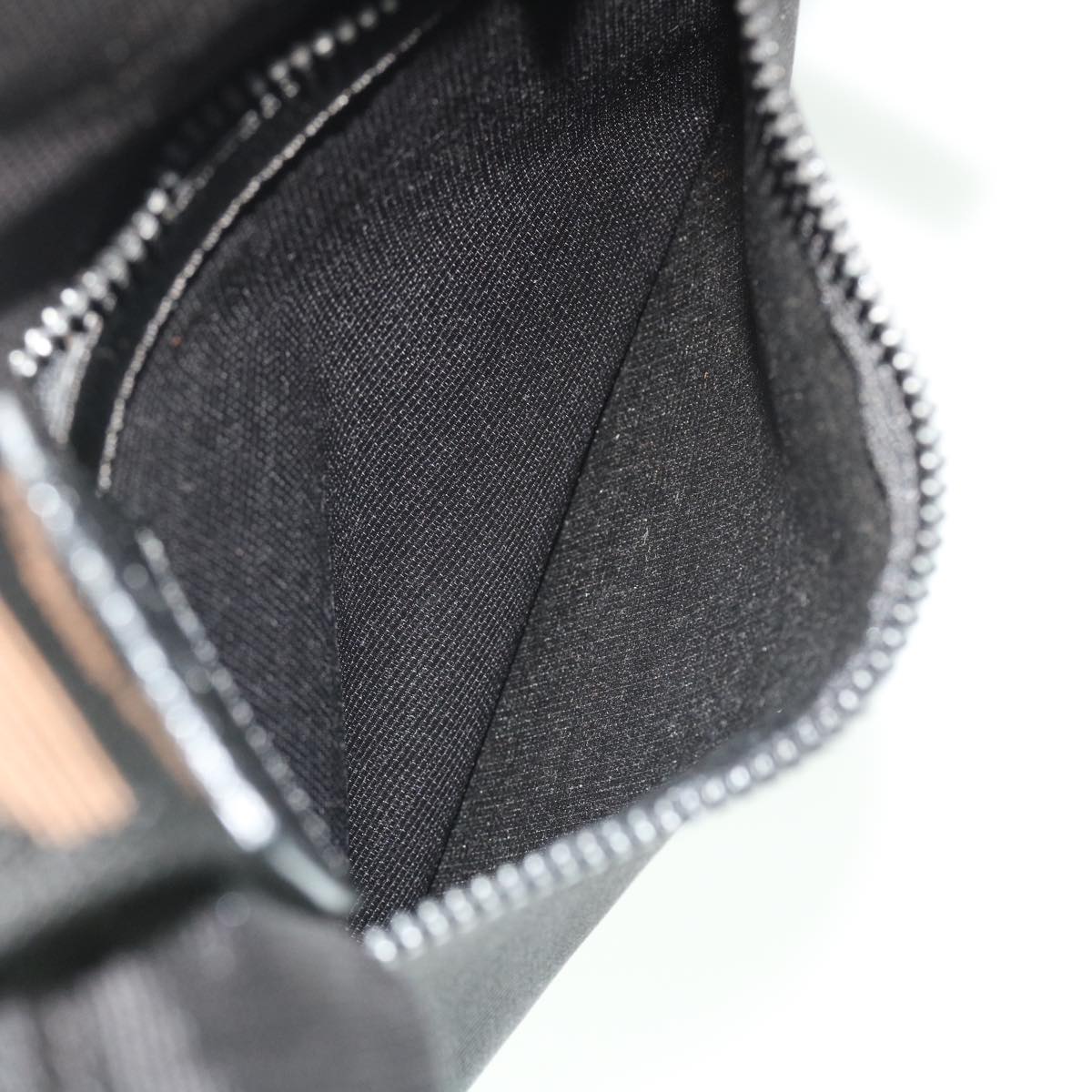 FENDI Hand Bag Nylon Black Brown bs8205