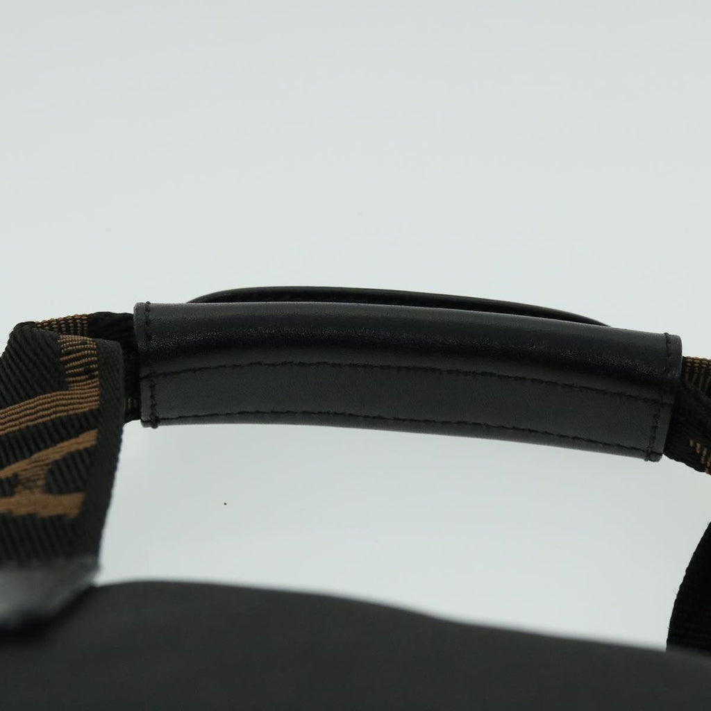 FENDI Hand Bag Nylon Black Brown bs8205