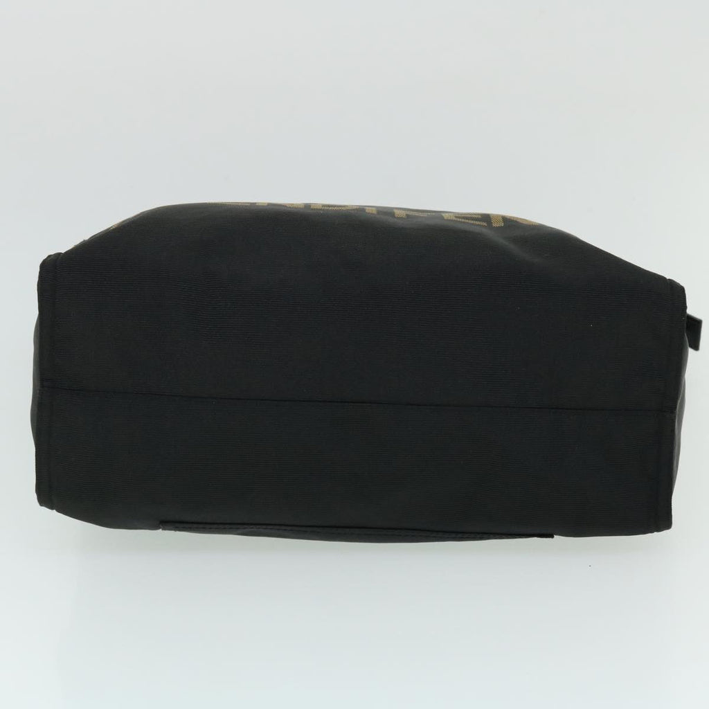 FENDI Hand Bag Nylon Black Brown bs8205